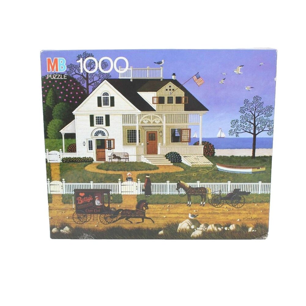 MB Puzzle Charles Wyocki's Americana Fully Interlocking 1,000 Piece Puzzle